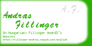 andras fillinger business card